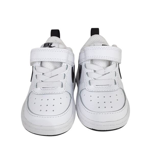 Nike Court Borough Low Top 2 Toddler 3 Sneakers White Black Basketball Running - Picture 3 of 7